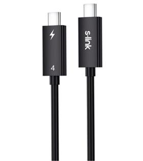 S-link SL-TC401 Thunderbolt 4.0 1m 8k 60Hz PD100W TypeC to TypeC 40Gbps Hızlı Data Kablosu Elektronik