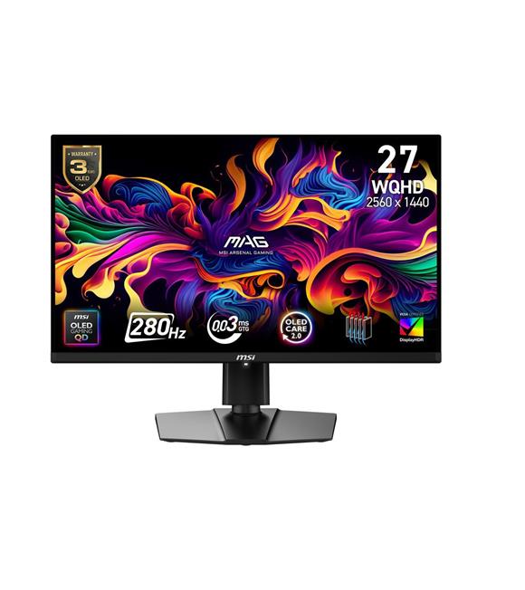 Msi 27" Mag 274QP QD-OLED X24 240Hz 0.03ms HDMI DP Premium HDR Pivot WQHD QD-OLED Gaming Monitör