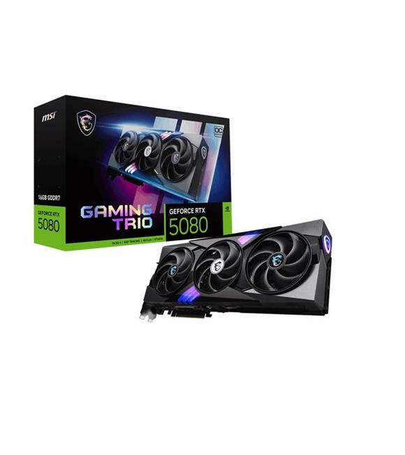 Msi Geforce RTX5080 16G GAMING TRIO OC 16GB GDRR7 256bit DX12 DLSS4 Gaming (Oyuncu) Ekran Kartı