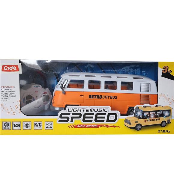 Ctoy Kumandalı Işıklı Sesli Otobüs ctoy-wl-168b Erkek Oyuncak