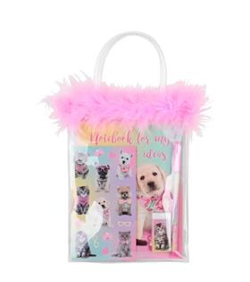Dolphin Studio Pets Kırtasiye Seti-Tüylü Pvc Çanta PT-7746 Hobi Ve Oyuncak
