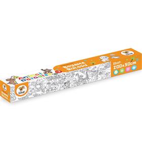 Lino Yapışkanlı Boyama Rulosu Animal Paradı 200x30 LS-201 Ofis Ve Kırtasiye