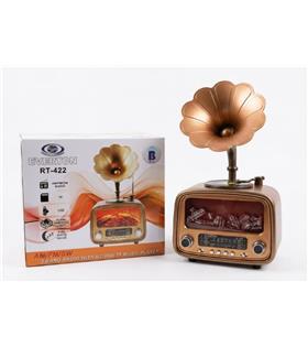Everton Rt-422 Bluetooth Fm-Usb-Tf-Aux Şarjlı Nostaljik Radyo Gramafon (Alev Ambiyans Işığı) Elektronik