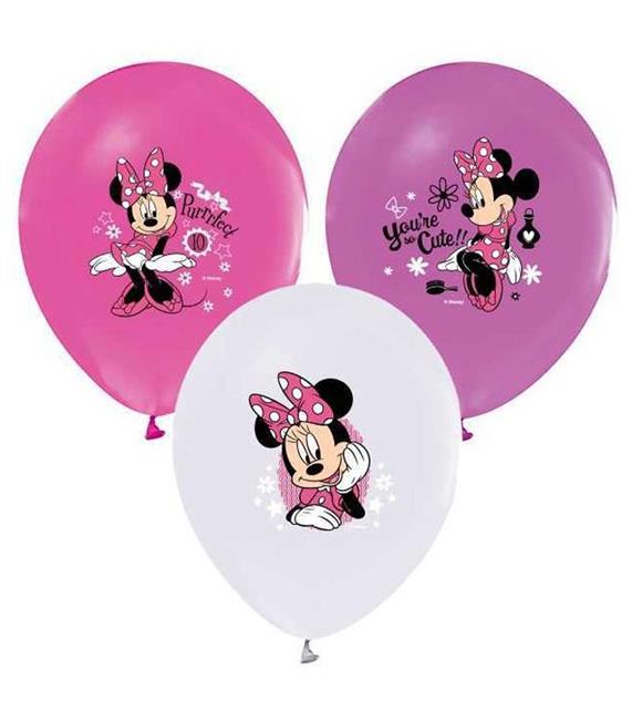 Balonevi Balon 4+1 Minnie Happy Helpers Baskılı 12" Balonlar