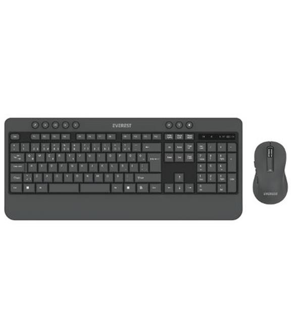 Everest KM-6585 Dual Gri-Siyah Kablosuz Çift Space Tuşlu Q Klavye + Mouse Set Klavye,Mouse Set