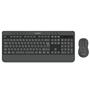 Everest KM-6585 Dual Gri-Siyah Kablosuz Çift Space Tuşlu Q Klavye + Mouse Set