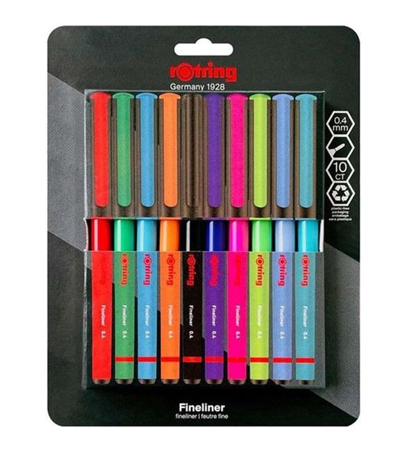 Rotring Liner Keçe Uçlu Kalem 10 Lu Bls Karışık Teknik Çizim Kalemleri