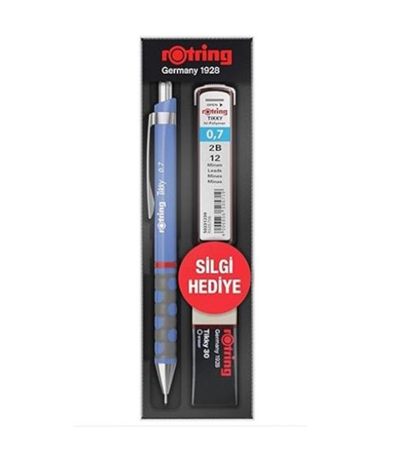 Rotring Okul Seti Tikky Rd 0.5+Min Silgi Hediyeli Menekşe Mavi Versatil Uçlu Kalemler