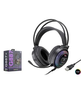 MOFAN G887 USB RGB 7.1 Surround Over-Ear Mikrofonlu Gaming Kulaklık Siyah Kulaküstü Kulaklık