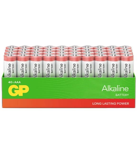 GP G-Tech LR03 AAA Boy Red Alkalin İnce Kalem Pil 40'lı Paket GP24ARETA21-2GST40 Piller