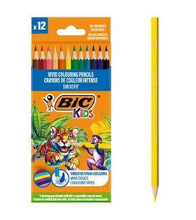 Bic KidsSmooth Kuru Boya Kalemi 12 Renk 525786 Boya Kalemleri