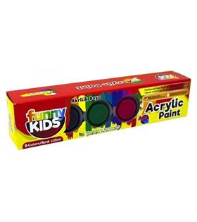 Funny Kids Akrilik 6 Lı Set 25 ML Akrilik Boyalar