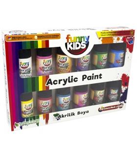 Funny Kids Akrilik Boya 12 Li Set 20 ML Akrilik Boyalar