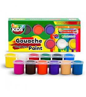 Funny Kids Guaj Boya 12 Lİ Set 25 ML Guaj Boyalar