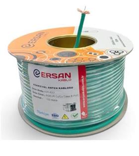 Ersan RG 6-U6 Cu - Cu Class B PVC 100 Metre Yeşil Uydu Kablosu Cctv Kablolar