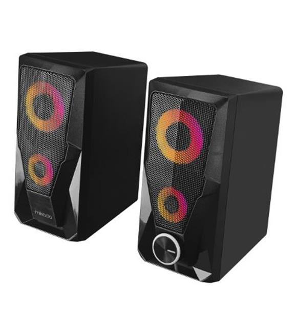 Mikado MD-336 2.0 6 Watt RGB Ledli Siyah Multimedia USB Speaker Hoparlör Bilgisayar Hoparlörü