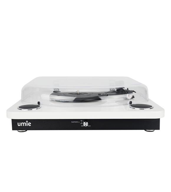 Umie UMİE Bemol Beyaz Piano Kaplama 10W BT İN, BT OUT, RCA, USB Özellikli Nostaljik Pikap Pikap(Plak Çalar)
