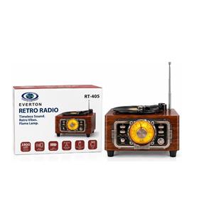 Everton Rt-405 Bluetooth Fm-Usb-Tf-Aux Şarjlı Nostaljik Radyo Plak Görselli Bluetooth Hoparlör