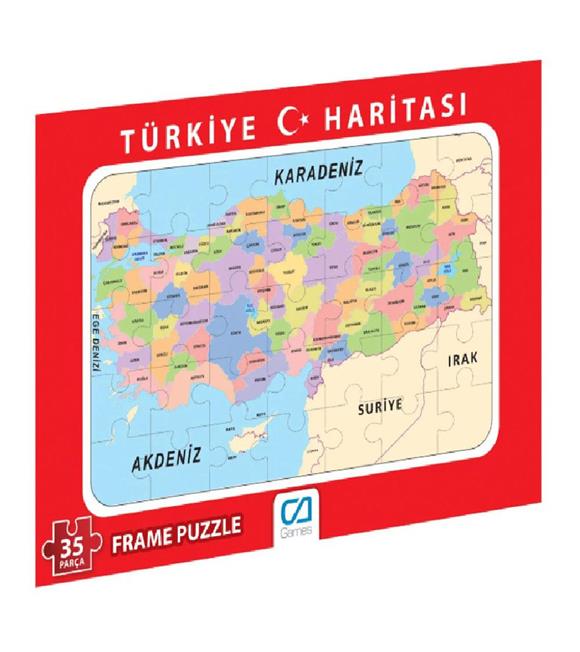 Ca Games Türkiye Haritası Frame Puzzle Cafrm-10150 Çocuk Puzzle
