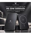 Snapron Snppb01-01 Siyah 5000 mah Pd 20W USB- C MAGSAFE Ultra Silim ( Magnetic Wireless) Taşınabilir Şarj Cihazları