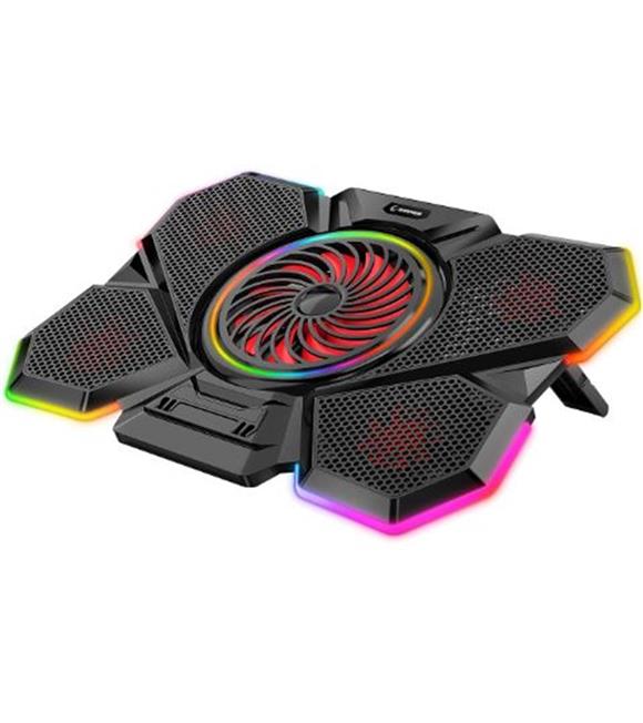 Rampage S47 COOLFLOW 5 Adet Kırmızı Led Fan 1 Usb 7 Kademe 17.3 Notebook Soğutucu Stand Notebook Soğutucu ve Stantları