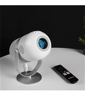 Everest PJ09 Beyaz Mini Taşı 1280-720P 4500 Lüm 150 ANSIL Android 9.0 Ekran Yansıtma HD Projeksiyon Projeksiyon Cihazı