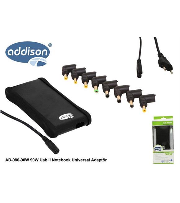 Addison AD-980-90w 90w Usb li Notebook Universal Adaptör