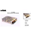 S-link SL-KA65 12V 5A 65W Metal Kamera Güç Kaynağı