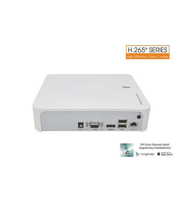 Spy SP-EX7018NI-Q1 8 Kanal 4 MP H265+ 1X6 TB HDD 4K Hdmı&Vga(Adaptörsüz) Nvr Kayıt Cihazı_1