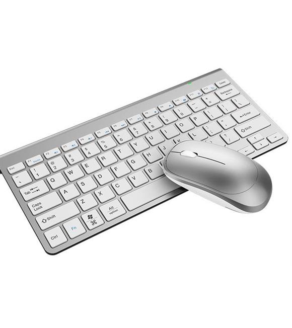 Everest KB-BT72 ELITE Silver Metalik Bluetooth Kablosuz Q Klavye + Mouse Set