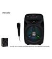 Mikado MD-814KP 15W,3.7V1200mAh Siyah Kablolu Mikrofon AUX -USB-TF-Bluetooth FM'li LED Işıklı Anfi
