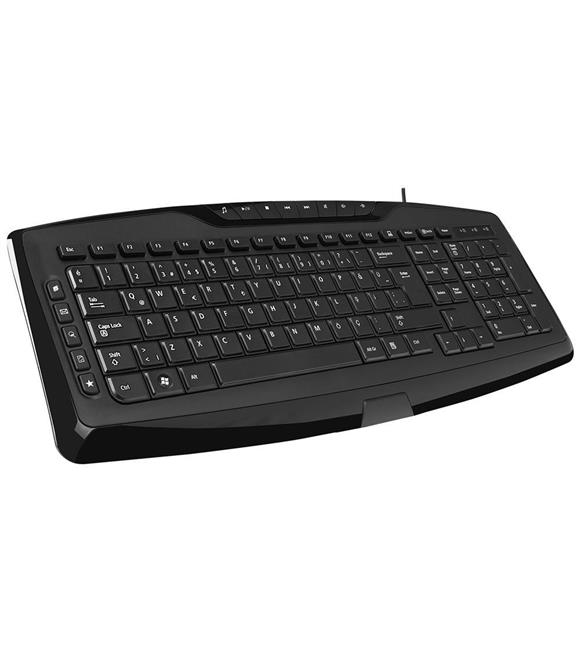 Everest KB-920 Siyah USB Full Boy Q Ofis 14 Multimedia Tuşlu Klavye