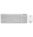 Everest KM-01K Beyaz Usb Yuvarlak Tuşlu 3D Mouse Combo Q Klavye + Mouse Set