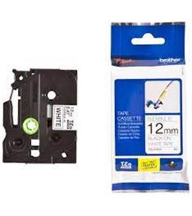 Brother TZE-FX231 12 mm Beyazı Üzeri Siyah Esnek Laminasyonlu Etiket