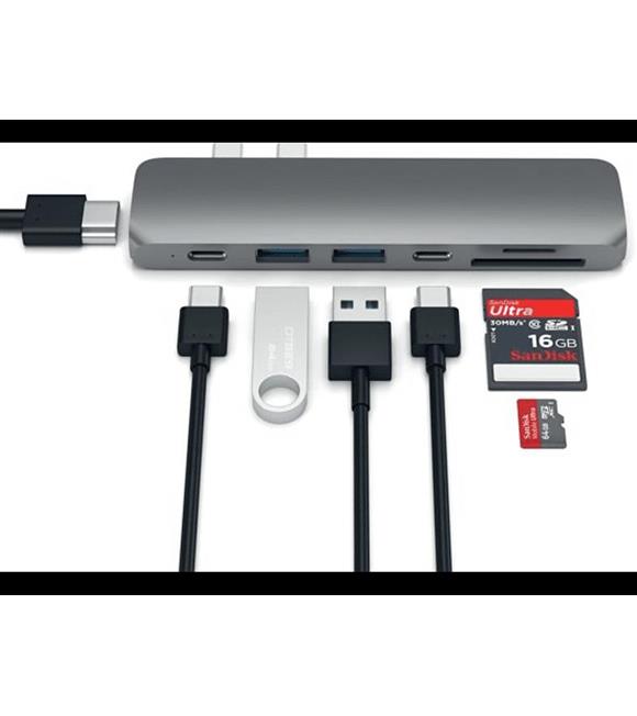 Daytona Fıx FC03 7 In 2 Type C To 4K HDMI Tv Ultra Hd 2type-C+2usb+Sd-Tf Card Reader Adaptör