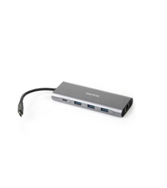 Dark USB 3.1 Type C 9 in 1 Ethernet - HDMI - TF SD Kart Okuyucu - USB 3.0 - Çevirici HUB