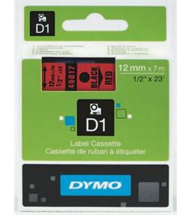 Dymo D1 Yedek Şerit 12 mmX 7 Metre Kırmızı-Siyah (45017)