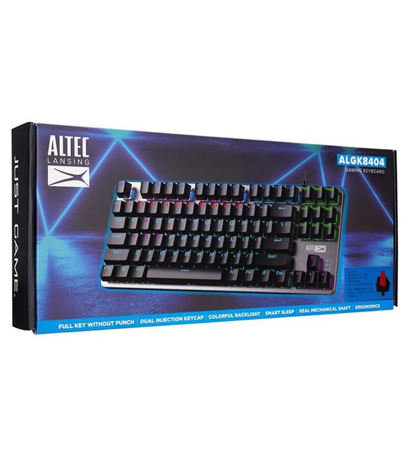 Altec Lansing ALGK8404GR Siyah-Gümüş RED SWITCH Rainbow 87 Tuşlu Mekanik Gaming Oyuncu Klavye