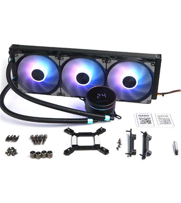 Dark DKCCW362 Freezer W362 2025 Edition 360mm 300W TDP, ARGB LEDli Sıcaklık Göstergeli Sıvı Soğutma