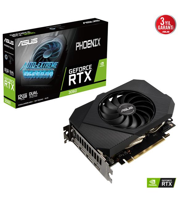Asus GeForce RTX3060 12GB 192Bit GDDR6 PCI-Express 4.0 Ekran Kartı (PH-RTX3060-12G-V2)