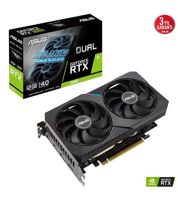 Asus GeForce RTX3060 DUAL 12GB GDDR6 192 Bit DUAL-RTX3060-12G Ekran Kartı