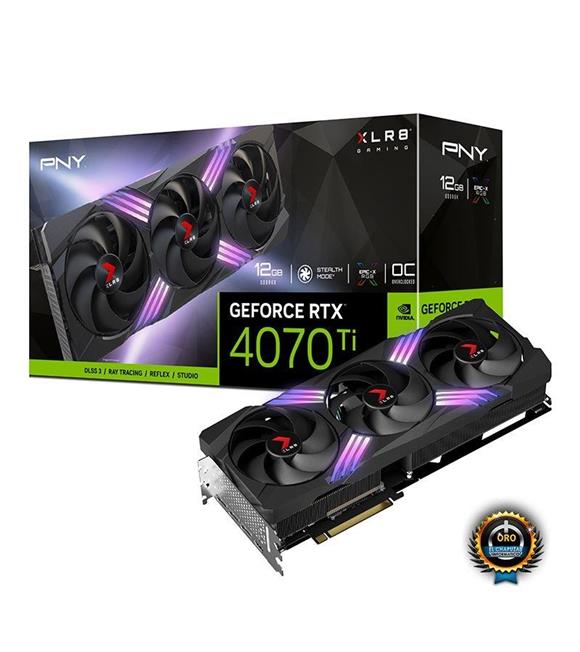 Pny RTX4070Ti XLR8 Gaming VERTO 12GB GDDR6X 192Bit VCG4070T12TFXXPB1 DX12 Gaming Ekran Kartı