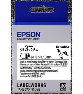 Epson LK-4WBA3 Beyaz Üzeri Siyah Makaron (1,07-3,18 mm çap) 2,5Metre