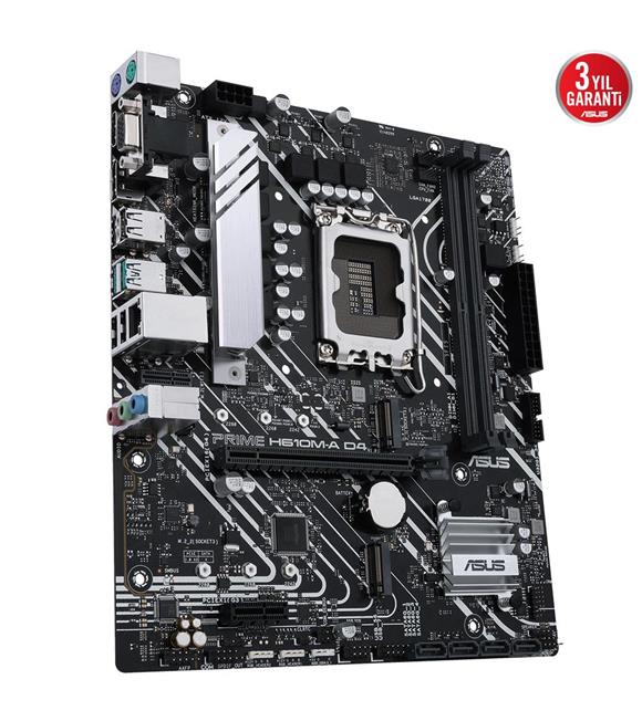 Asus Prime H610M-A D4 12.Nesil Intel H610 Soket 1700 DDR4 3200MHz mATX Anakart