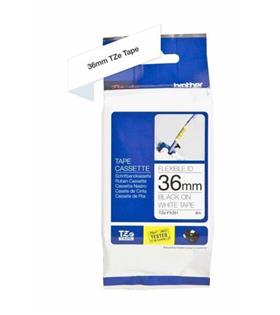 Brother TZE-FX261 36 mm Beyaz Üzeri Siyah Esnek Laminasyonlu Etiket