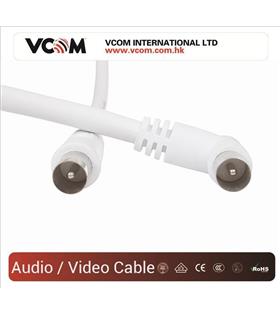 Vcom CV601R 5mt Analog Beyaz Tv Kablosu