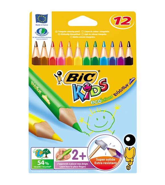 Bic Kuru Boya Evolution Üçgen Jumbo 12 Lİ 829735