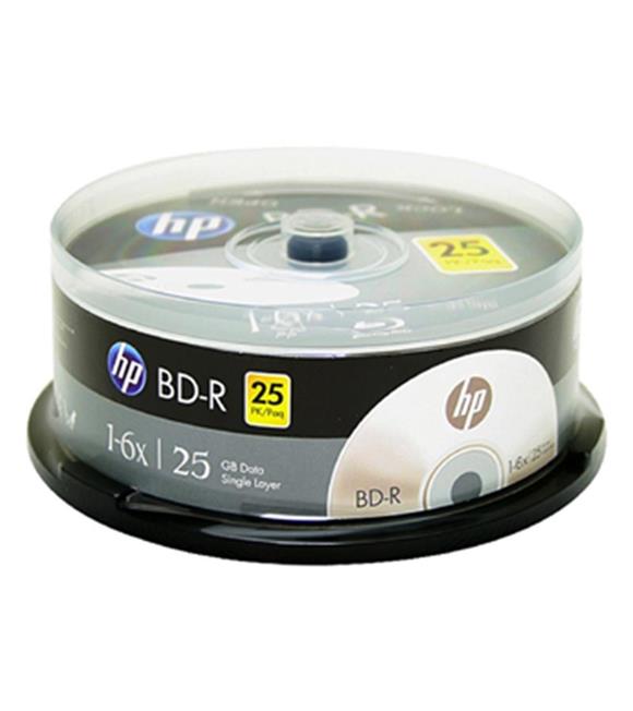 HP Blu-Ray BD-R 6X 25GB 25Li Cake Box Printable
