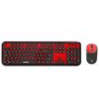 Everest Round KM-6282 Siyah Kırmızı Kablosuz QMultimedia Klavye + Mouse Set