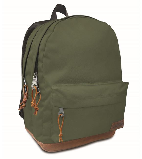 Jacbag JAC-56 Campus Jac Çift Bölme Orman Yeşil Sırt Çantası